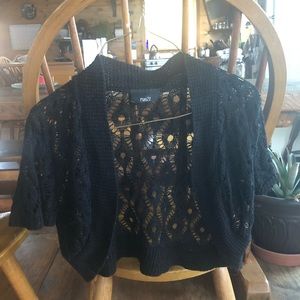 Knitted black cover up